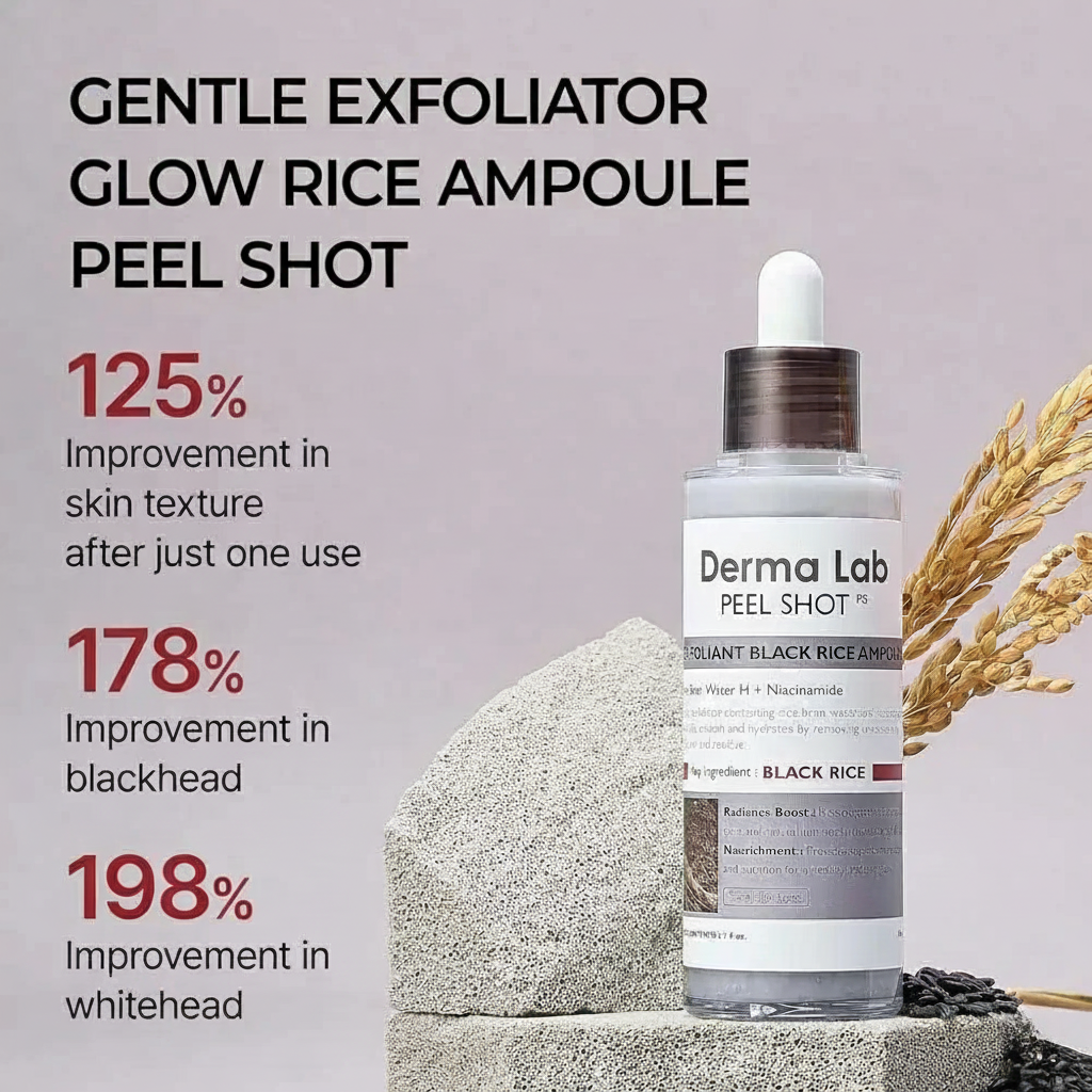 (White + Black) Rice Peel Glow Serum Ampoules